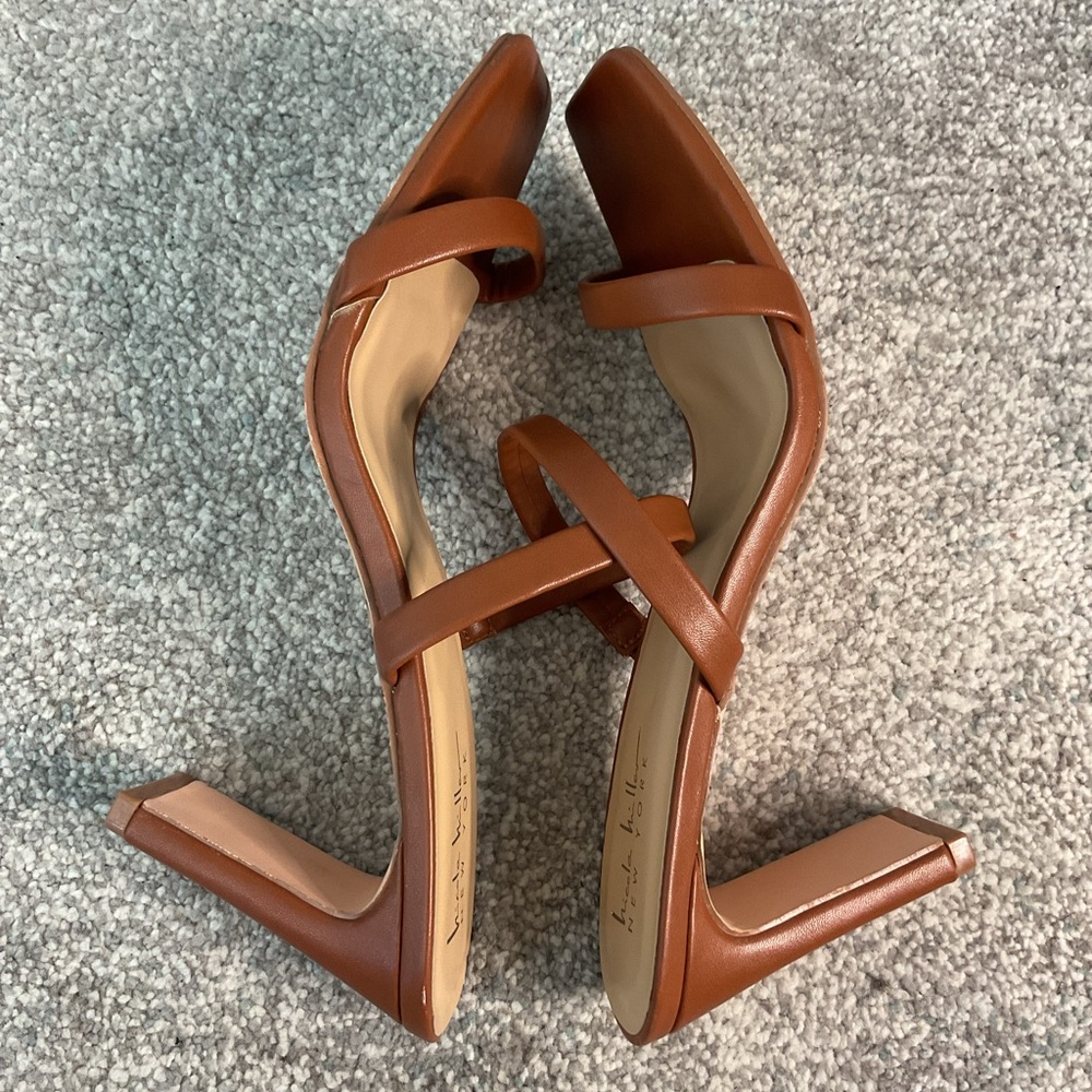Nicole Miller Memo Double Band, Square-toe, Heeled Sandals - Size 10 (NWOB) - Picture 8 of 10